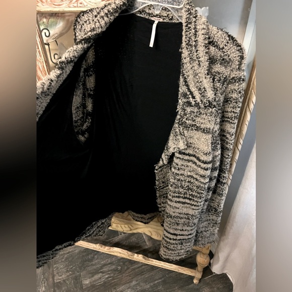 Free People Womens Large Fuzzy Wool Blend Knit Cardigan Sweater - Picture 7 of 9